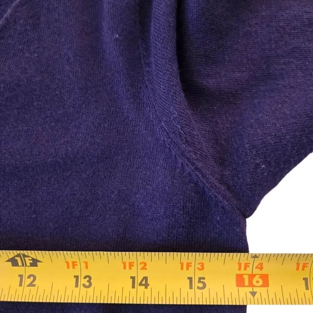 J. McLaughlin Womens Cotton Blend Pullover Sweater Navy Blue Size XS